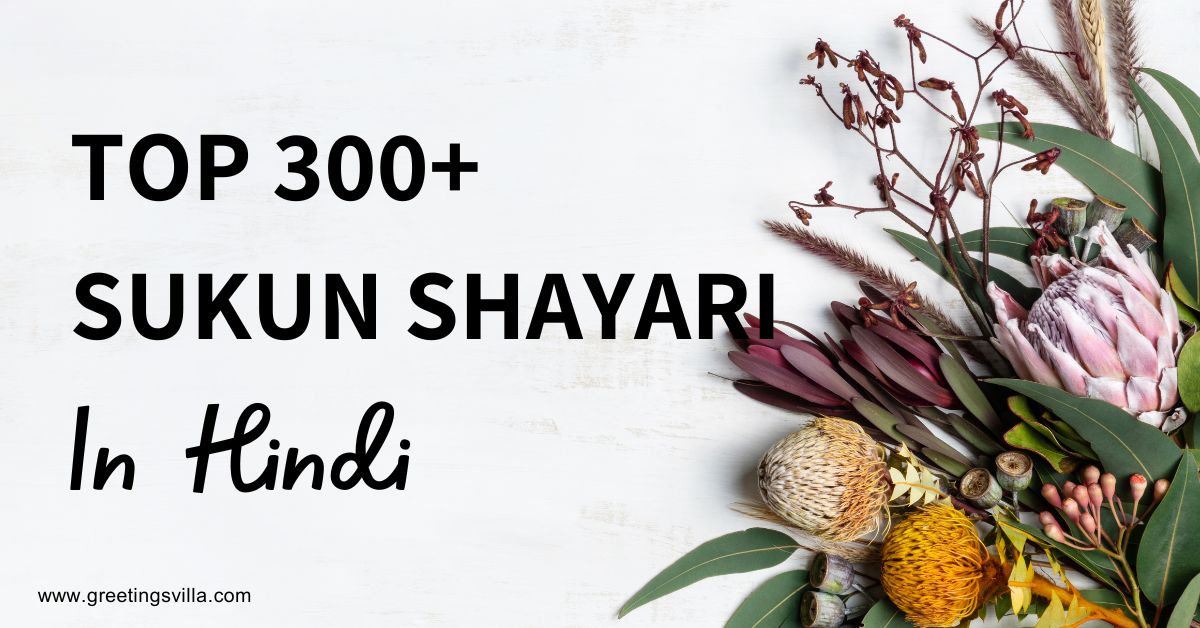 Top 300+ Sukun Shayari in Hindi